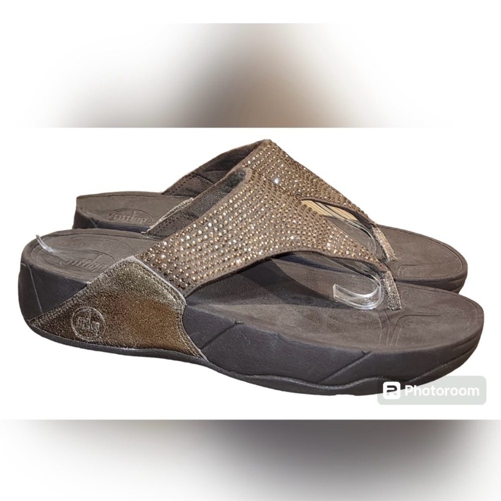 Fitflop Brown Rhinestone Sandals - Picture 2 of 5